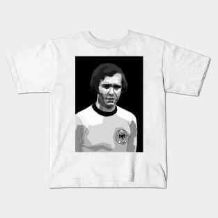 Franz Beckenbauer Black And White Kids T-Shirt